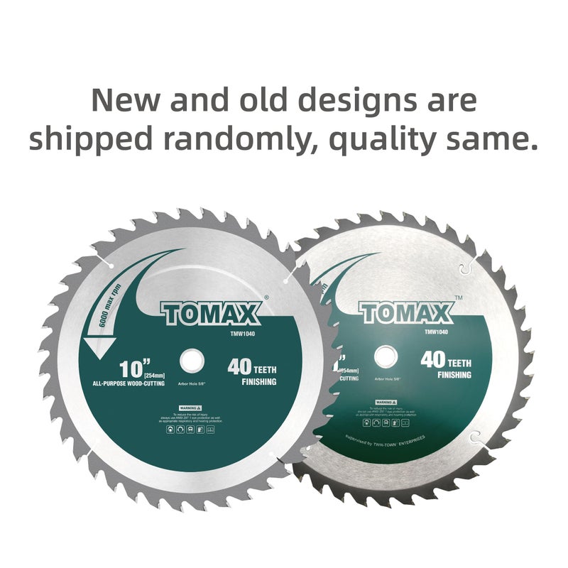 TOMAX 10-Inch 40 Tooth ATB Finishing Saw Blade with 5/8-Inch Arbor - Image 5